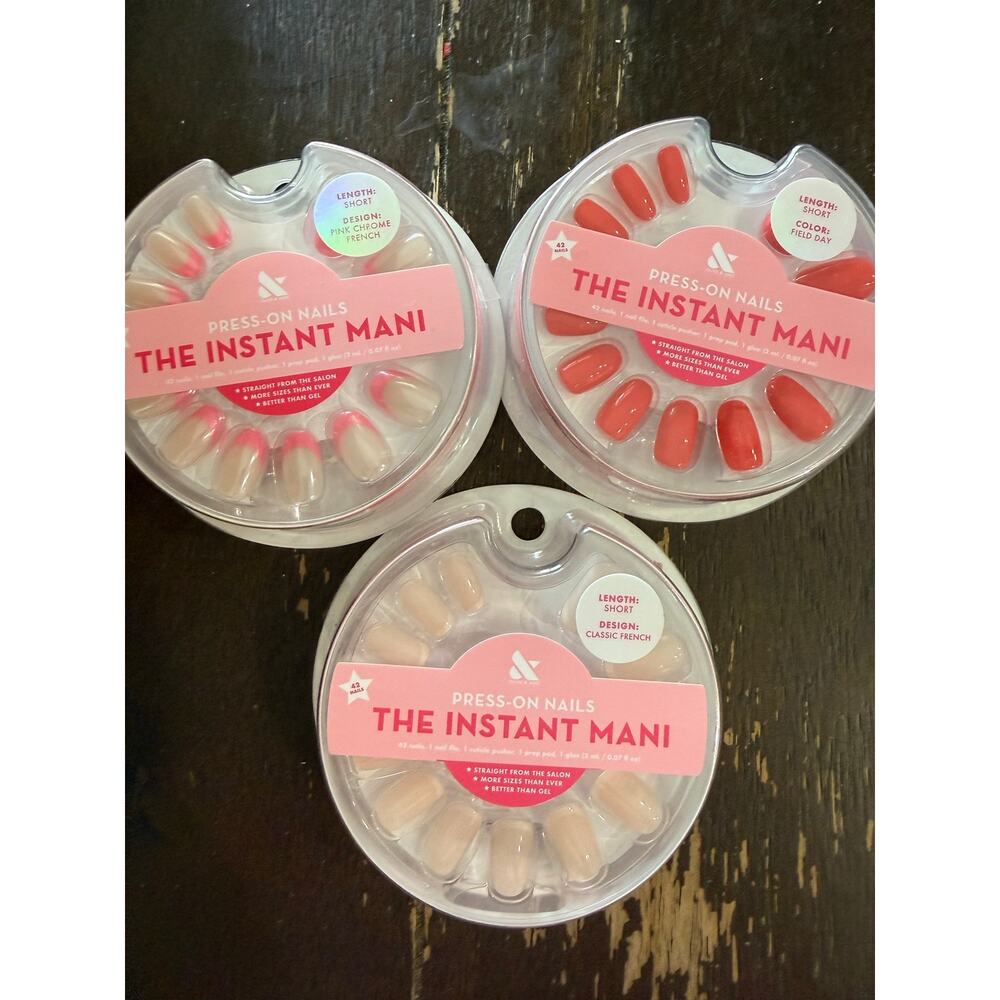 Olive and June Press-On Nail Sets x3 SHORT NEW